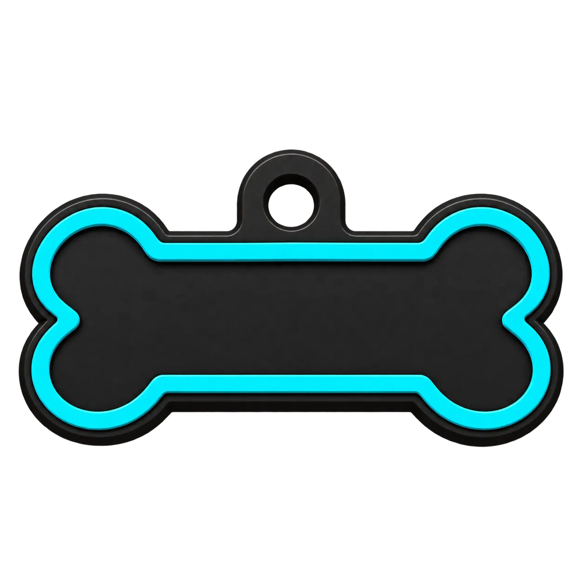 Médaille personnalisée PAW3D en forme d'os, couleur bleue