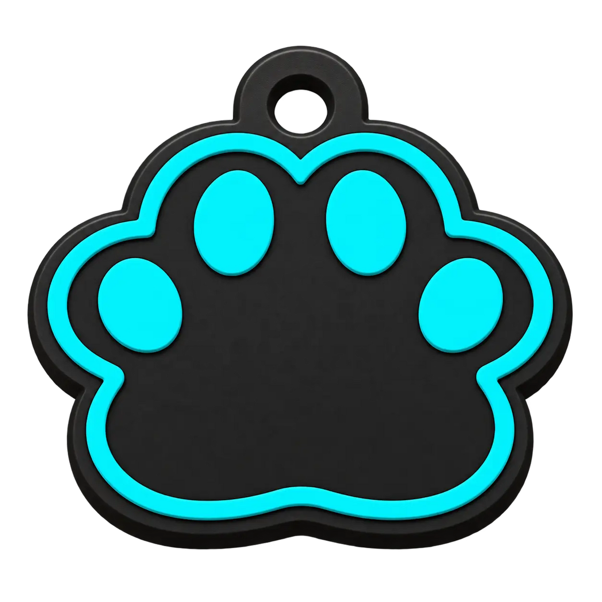 Médaille personnalisée PAW3D en forme de patte, couleur bleue