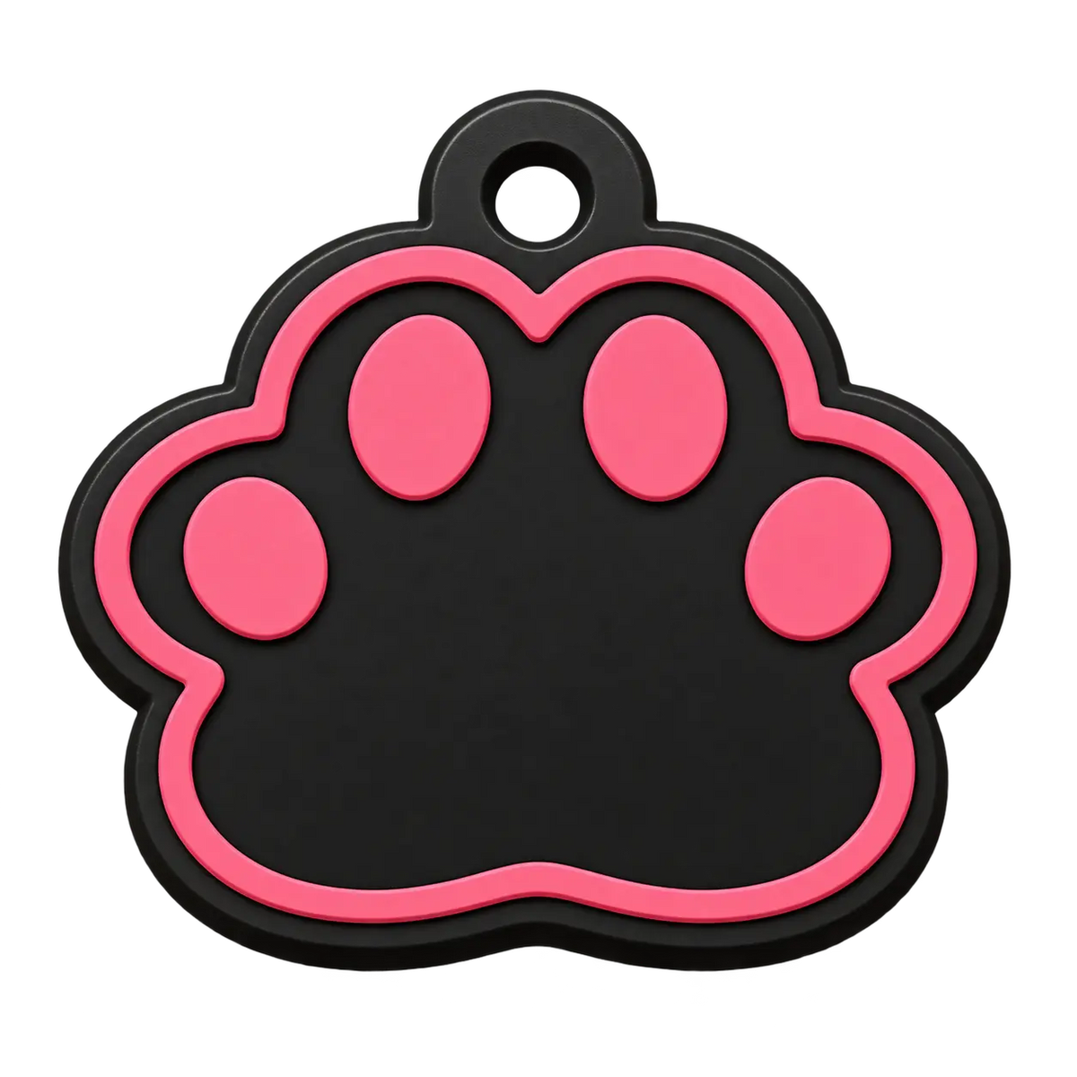 Médaille personnalisée PAW3D en forme de patte, couleur rose
